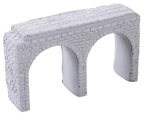 FewNvWa Modello Portale Ferroviario N Accessorio Struttura Treno Ingresso Galleria Binario Gypsum Decorazione Realistica Scene Miniatura Collezione, 9.93x2.42x6 Cm