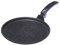 Moneta Alluflon Etnea Plaque, aluminium Antiadhérent Effet Pierre, 24 cm, Noir (Pas Induction)