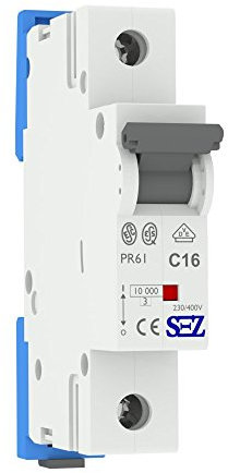SEZ Leitungsschutzschalter C 16A 1p 10kA VDE C16A Sicherungsautomat Sicherung 1095