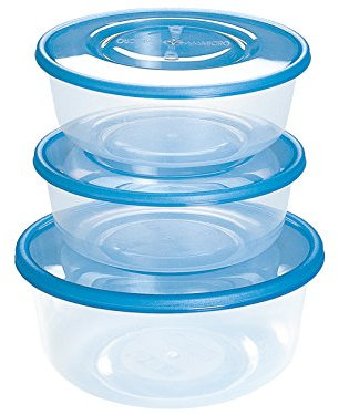 Heidrun Set 3 Scatole Frigo Tonde Contenitori Cucina Barattoli