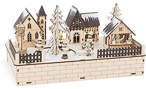 small foot Lampe Winterdorf aus Holz, mit Beleuchtung, moderne Weihnachtsdekoration, Art.-Nr. 10991