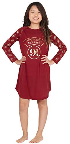 Harry Potter 9 3/4 Hogwarts Express Chemise de nuit raglan, Harry Potter., 6-6X