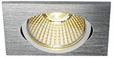 SLV NEW TRIA 68 I CS/LS Downlight aluminium DTW eckig, Einbauleuchte, Einbauspot, Deckeneinbauleuchte, Spot, Deckenspot, Einbaustrahler, Deckenstrahler, Wohnzimmer, Badezimmer