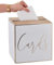 Geld-Box/Brief-Box/Hochzeits-Post Cards in weiß & Gold - ideal für Kuverts, Hochzeits-Karten & Geld-Geschenke zur Hochzeit, Geburtstags-Umschläge, Sammel-Box Geld-Geschenke