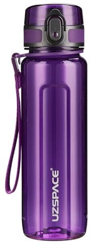 UZSPACE Trinkflasche 500ml / 750ml / 1000ml, Trinkflasche Kinder Auslaufsicher, BPA-frei & Tritan Wasserflasche für fahrrad, fitness,Outdoor