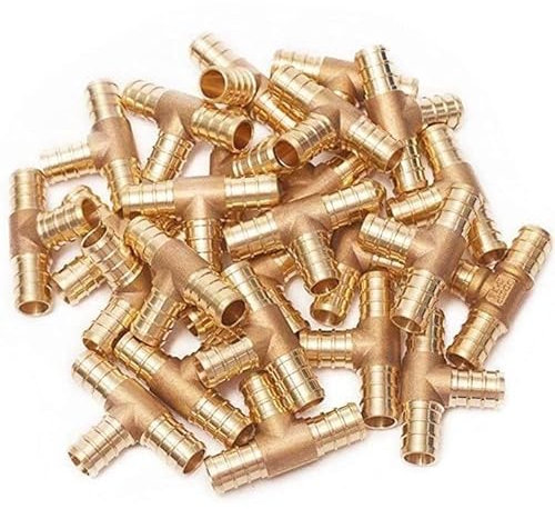 3/4 x 3/4 x 3/4 PEX Barbed Tee - Crimp Fitting 10 in Pack