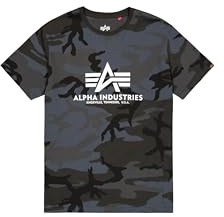Alpha Industries Basic T-Shirt Camo für Herren Black Camo