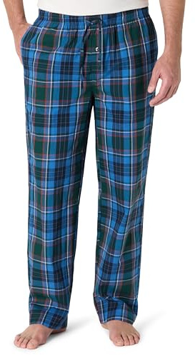 Amazon Essentials Pantalon de Pyjama en Popeline de Coton avec Cordon de Serrage à la Taille, Coupe Droite Homme