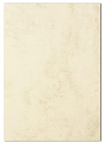 700x DIN A4 Papier - Marmoriert Chamois (Creme) - 90 g/m² - 21 x 29,7 cm - Briefpapier Bastelpapier Tonpapier Briefbogen - FarbenFroh by GUSTAV NEUSER