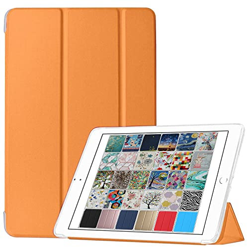DuraSafe Cases Funda para iPad de 9,7 pulgadas, 5, 6, Air 1, 2 [iPad 5th 6th Air 1st 2nd ] A1893 A1954 A1822 A1823 A1566 A1567 A1474 A1475 A1476 Smart Light Soft Silicone Clear Front & Back Cover -
