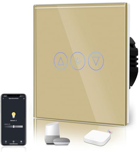 BSEED Smart ZigBee, interruttore dimmer da incasso con sensore tattile, pannello in vetro da 2,4 GHz, interruttore da parete WiFi (hub richiesto), compatibile con Alexa/Google Home/Tuya/Smart Life 1