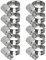10 Pcs 8-16mm Hose Clips Adjustable, Stainless Steel Jubilee Clips for Securing Hose Connections Home Gas Pipe Flexible Hose Pipe Tube