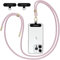 Gectre Collana per cellulare universale, adatta per tutti gli smartphone, con 2 patch universali, cinturino per cellulare adatto per tutte le custodie standard (oro rosa)