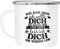 Moonworks® Emaille-Tasse Spruch Liebe Ich sah dich und jetzt lass ich dich nie wieder los Geschenkidee Partner Verliebte emaille-weiß-silber standard