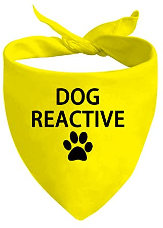 JXGZSO 1 Stück Hundehalstuch, reaktives Training im Fortschritt/Hund, reaktives Hunde-Bandana, Geschenk (Hund reaktiv D)
