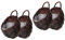 Cabilock 4stücke Hängender Blumenkorb Aus Geflochtenem Rattan Für Wanddekoration Für Pflanzen Blumen Vielseitig Einsetzbar Als Aufbewahrungskorb Oder Deko-Element Für Zuhause Garten