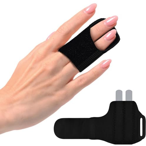VerteLife Fingerschiene Verbesserte Fingerschutz Schiene Finger Bequemer Fingerbandagen Einstellbar Finger Stabilisator Fingerstütze für Gebrochene Finger oder Arthritis