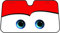 Ojos de dibujos animados delantero coche parabrisas parasol parasol cubierta parabrisas frontal película hielo película 5 colores forma ojos coche sombrilla parabrisas climatizado