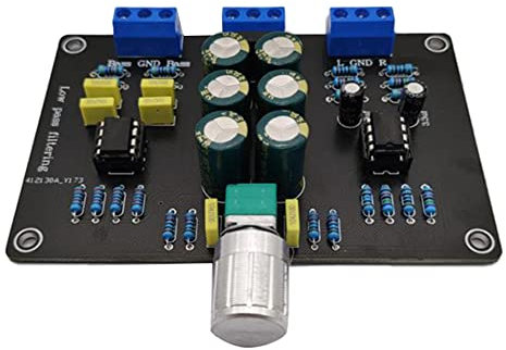 Evvmnaks 2 Way Subwoofer Frequency Divider Board Electronic Low-Pass Filter Crossover AC12V NE5532(88Hz)