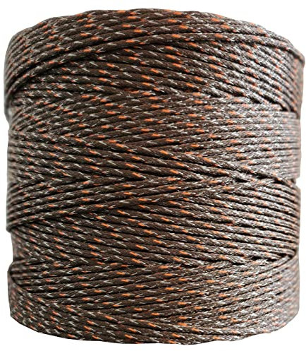 Weidezaunlitze Premium - braun/orange - 1000 m, 9 Leiter - hochwertige Weidezaun Litze für den Elektrozaun