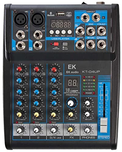 EK (Mesas de mezclas) - MESA de MEZCLAS CON EFECTOS EK AUDIO KT04UP - KT04UP-PrSh - SÓLO PARA ENVÍOS
