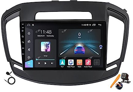 YCJB Android 12.0 Car Stereo Radio for - Insignia 2013-2017 GPS Sat Navigation 9'' Touchscreen 2 Din Headunit Multimedia Player FM BT Receiver with 4G 5G WiFi SWC DSP Carplay,M100S