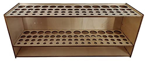 67Holes Wooden Paint Brush Holder Stand - 2 Multi Wooden Painting Station | Paint Brush Stand Rack | Paint Brush Organizer, Handmade Paint Brush Storage Display Stand, For Arts, Desktop & Home