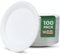 Ask Packaging 100% Compostable 10 Inch Heavy-Duty [100-Pack] Eco-Friendly Disposable White Bagasse Plate, Made of Natural Sugarcane Fibers - 10 Biodegradable Paper Plates