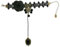 LApooh Gothic-Armbänder Aus Schwarzer Spitze Für Damen, Halloween-Kostümzubehör-Armband, Verstellbares Schwarzes Rosenarmband Mit Ring, Cosplay-Party-Requisiten-Dekoration