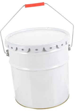 HOMSFOU Seau De Peinture Seau à Sable Pots De Peinture Vides Seau De Restes De Poulet Jardinières en Métal pour L'extérieur Vase Fer Blanc Grande Capacité Baril De Stockage