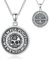 PROESS Memento Mori Skull Halskette 925 Sterling Silber Totenkopf Skull Anhänger Kette Memento Mori Schmuck Geschenke für Damen und Herren