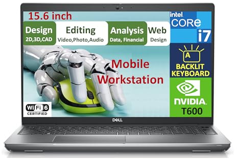 Dell Precision 3571 15.6 FHD Workstation Laptop (14-Core Intel i7-12800H, T600 4GB, 32GB DDR5 RAM, 1TB PCIe SSD, Backlit KB, 2X Thunderbolt 4, Wi-Fi 6E, BT 5.3, Webcam, Win 11 Pro)