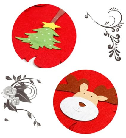 OKUMEYR 2 Piezas Mantel De Navidad Mantel Navideño Mantel De Tela Navideña Mantel Individual Porta Cubiertos Santa Mantel De Vacaciones De Navidad Almohadilla para Cubiertos Escritorio