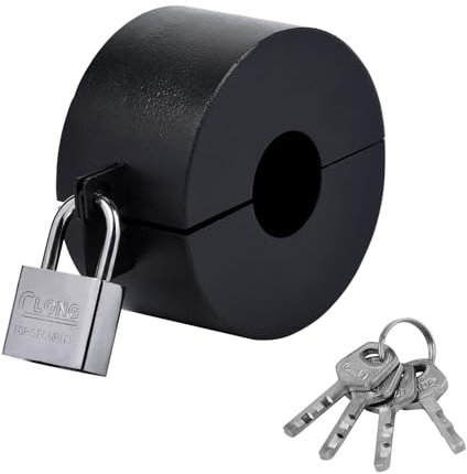 Round Door Handle Lock, 9CM Door Knob Lock Safety Cover Door Knob Lock Out Device,Cover to Disable Faucet/Valve, Prevents Turning of Door Knob and Access to Keyhole, Prevents Operating The Knob