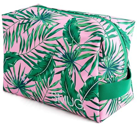 SMUG Wash Bag | Waterproof Travel Toiletry Bags for Travelling, Gym, Shower, Shaving, Toiletries, Cosmetics & Makeup Bag | Large Washbag for Men & Women | Stylish, Spacious & Easy to Clean | Palm