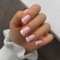 MrCuvaryas ZehenNägel Nägel zum Aufdrücken, 24 Stück French Tip Press on Nails Kurz, Squoval Nude Natürlich Weiß French Fake Nails mit Nagelkleber für Frauen Nail Art (Pink French, 12 Größe)