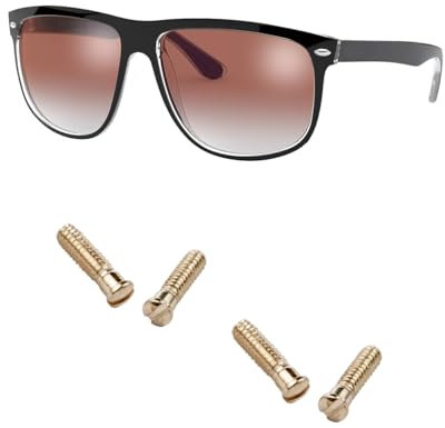 Vis de rechange pour kit de réparation de lunettes de soleil Ray B4147 BR4184 RB4190 RB4175 (lot de 4), tournevis (doré)