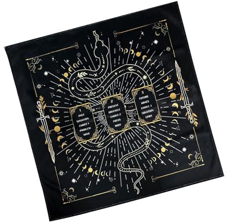 Pzuryhg Tarottuch, spirituelles Tuch, dicker Samtstoff, Altar, Tarotkartentuch für Küchenpartys, Wanddekoration