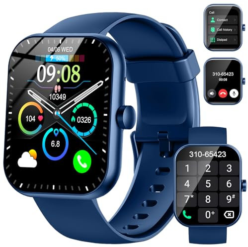 Smart Watch for Men Women Answer/Make Calls, 1.96 Fitness Watch, Fitness Tracker with Heart Rate Sleep Monitor, Step Counter, 110+ Sports Activity Trackers, IP68 Waterproof Smartwatch for Android iOS