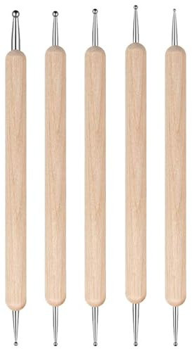 TPZORJX 5 Stück Dotting Pen Nail Art Dotting Tools- prägestift,Dotting Tools Set, für Nagelkunst, dotting tools für Nagelkunst, Prägemuster