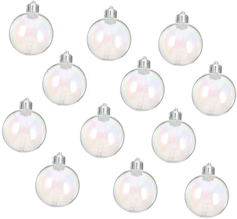 OFFSCH 24stücke Weihnachtskugeln Perlmutt- Transparente Deko-bälle Für Weihnachtsbaum Party-Dekoration Festliche Schmuckelemente Für Zuhause Und Veranstaltungen