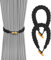 HOTUT Natural Cotton Rope Curtain Tiebacks, 2 PCS Hand-Woven Rope Curtain Holdbacks, Elegant Boho Style Decorative Curtain Tie Backs, Soft Hand Knitting Curtains Tied Rope Curtain Tie Backs, Black