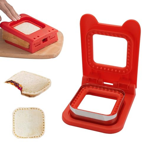 Emporte-Pièce Sandwich, Coupe-Sandwich et Scellant Coupe Sandwich Enfant Emporte Piece pour Sandwich Coupe-Sandwich pour DIY Sandwichs de Poche, Biscuits