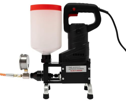 High Pressure Injection Pump High Pressure Injection Pump, 1100W Electric Grout Gun Grouting Injection Pump, Electric Grout Mortar Plugging Machine, For Concrete Repair Waterproofing Crack Repair