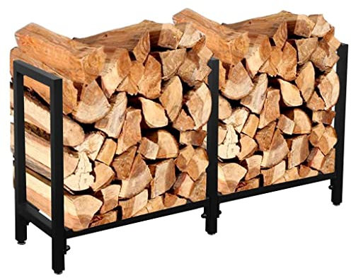 XAoSCd Brennholzregal Für Drinnen Und Draußen Mit Lagerregalen, Einfaches Holzregal Zur Lagerung Von Brennholz,