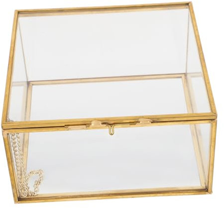 Cabilock Glaskasten Für Schmuck Mit Deckel Transparente Schmuckschatulle Kleine Aufbewahrungsbox Aus Glas Zum Organisieren Und Präsentieren Von Schmuck