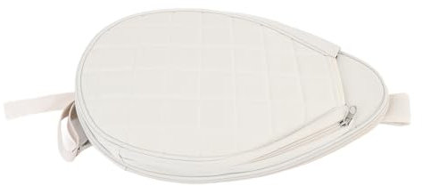 KKPLZZ Tennistasche, Tennis-Rucksack, Verstellbarer Schultergurt, Wasserabweisender Badminton-Rucksack für Damen und Herren (Weiß)