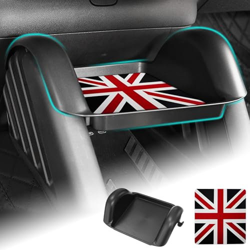 FDAIUN Mittelkonsole Aufbewahrungsbox Armlehne Organizer Tray für Mini Cooper J01 J05 2024 Zubehör Ablagefach in der Mittelkonsole Mini Zubehör (Schwarz und rot)