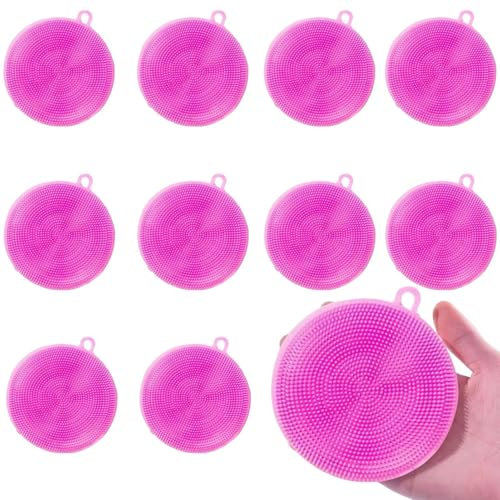 Silicone Dish Sponge, Silicone Dish Brush, Reusable Dish Scrubber, Dishwasher Safe Brush, Kitchen Dish Scrubber, Silicone Wash Brush, Reusable Dish Sponge, Kitchen Dishwashing Brush, Fruit Vegetable B