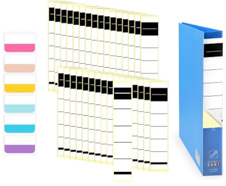 100 Stück Ordnerrücken Selbstklebend mit 60 Stück Klebeetiketten,Ordnerrücken,Praktische Ordner Etiketten Selbstklebend,Einfache Rückenschilder Ordner,Geeignet für 5CM Schmale Ordner,3.6x19CM